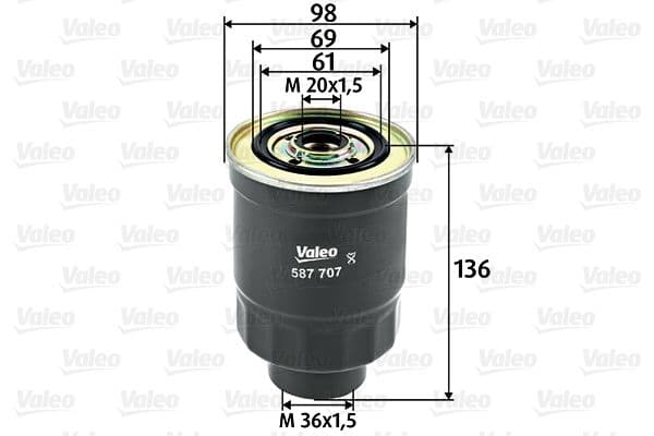 filtru combustibil VALEO 587707