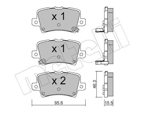 set placute frana,frana disc METELLI 22-0729-0