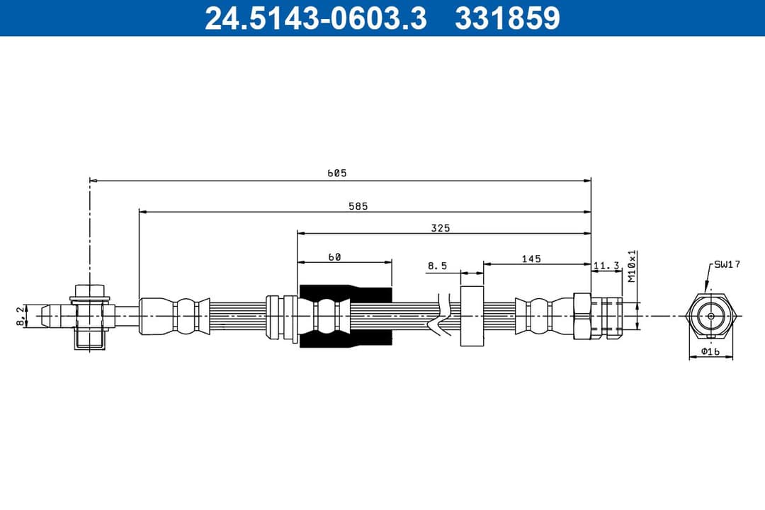 Furtun frana ATE 24.5143-0603.3