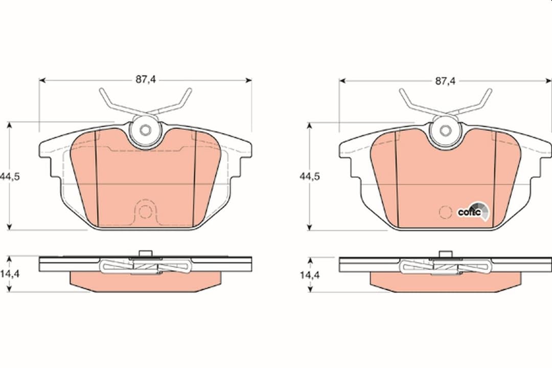 set placute frana,frana disc TRW GDB1333