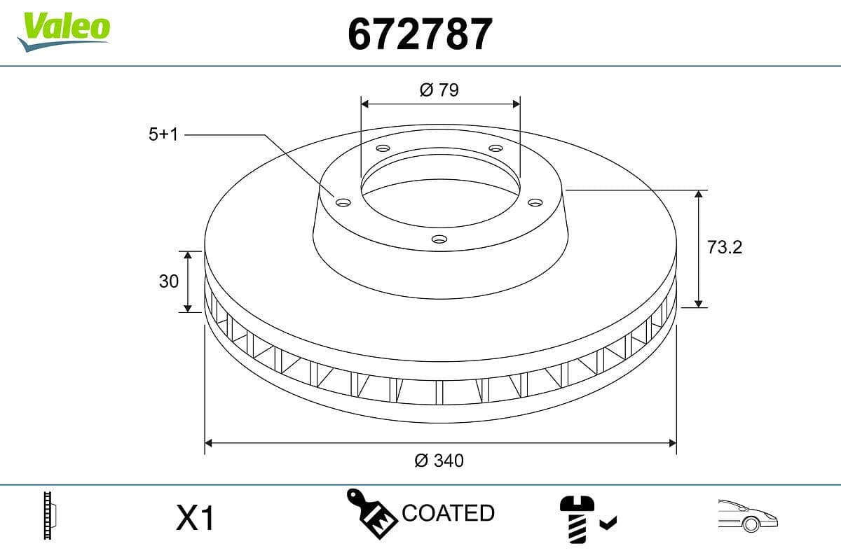 Disc frana VALEO 672787