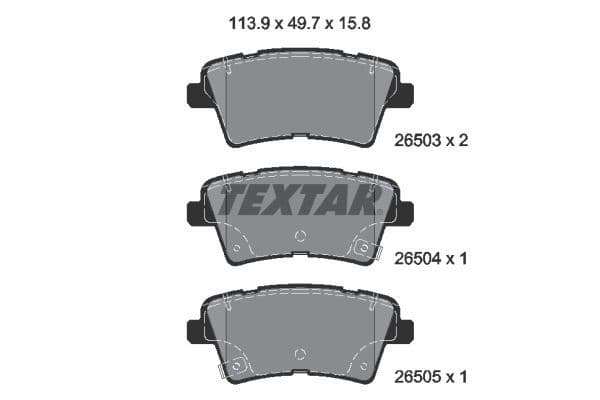 set placute frana,frana disc TEXTAR Q+ 2650301