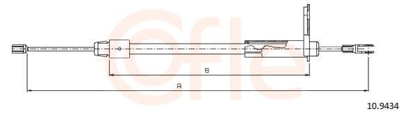 Cablu, frana de parcare COFLE 10.9434