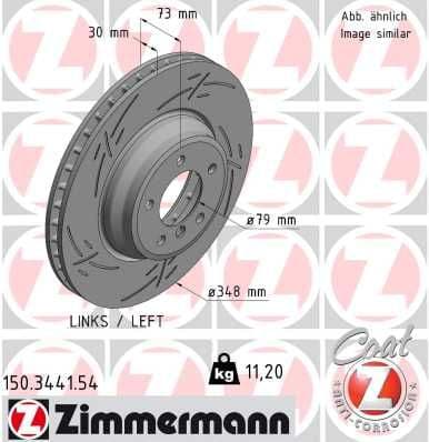 Disc frana ZIMMERMANN BLACK Z 150.3441.54
