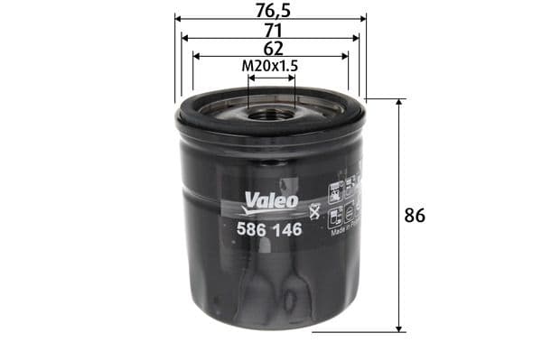 Filtru ulei VALEO 586146