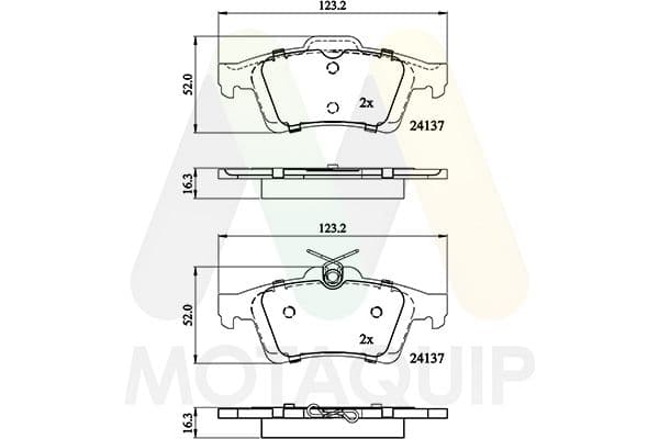 set placute frana,frana disc MOTAQUIP LVXL1720