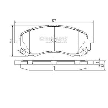 set placute frana,frana disc NIPPARTS N3607023