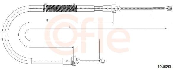 Cablu, frana de parcare COFLE 10.6895