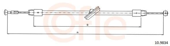 Cablu, frana de parcare COFLE 10.9834