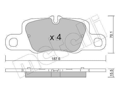 set placute frana,frana disc METELLI 22-1257-0