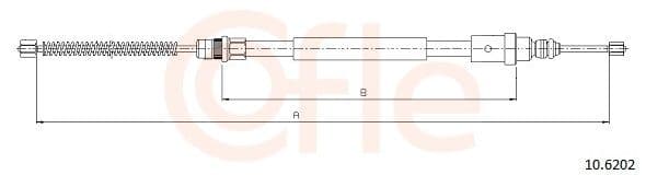 Cablu, frana de parcare COFLE 10.6202