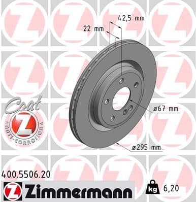 Disc frana ZIMMERMANN COAT Z 400.5506.20