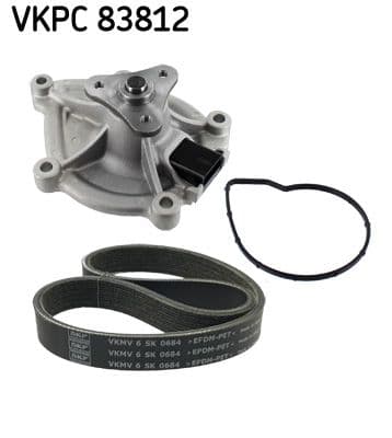 Pompa apa + Set curea transmisie cu caneluri SKF VKMC 33843