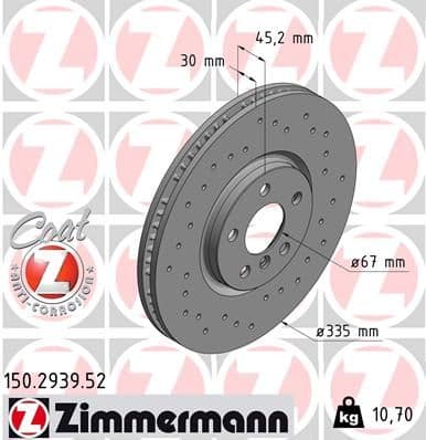 Disc frana ZIMMERMANN SPORT Z 150.2939.52