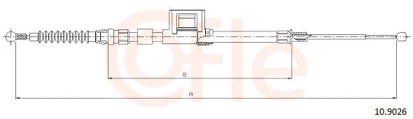 Cablu, frana de parcare COFLE 10.9026