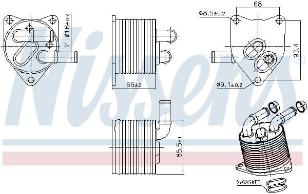 Radiator racire ulei, cutie de viteze automata NISSENS 91512