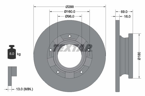 Disc frana TEXTAR PRO 92316903