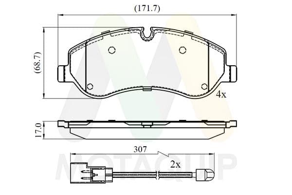 set placute frana,frana disc MOTAQUIP LVXL1744
