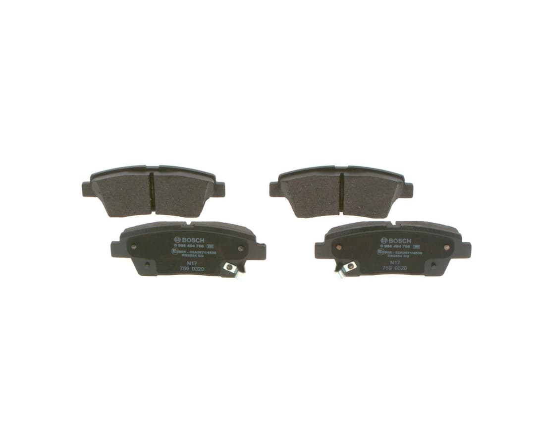 set placute frana,frana disc BOSCH 0 986 494 766
