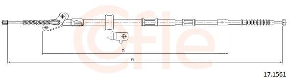 Cablu, frana de parcare COFLE 17.1561
