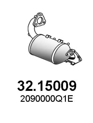 Filtru funingine/particule, sist.de esapament ASSO 32.15009
