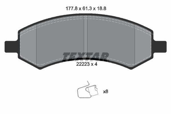 set placute frana,frana disc TEXTAR Q+ 2222301