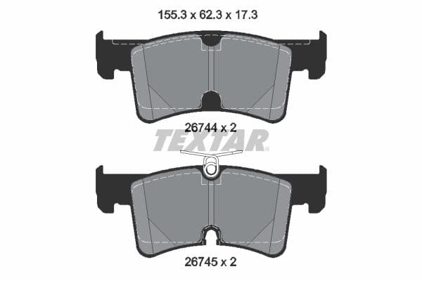 set placute frana,frana disc TEXTAR Q+ 2674401