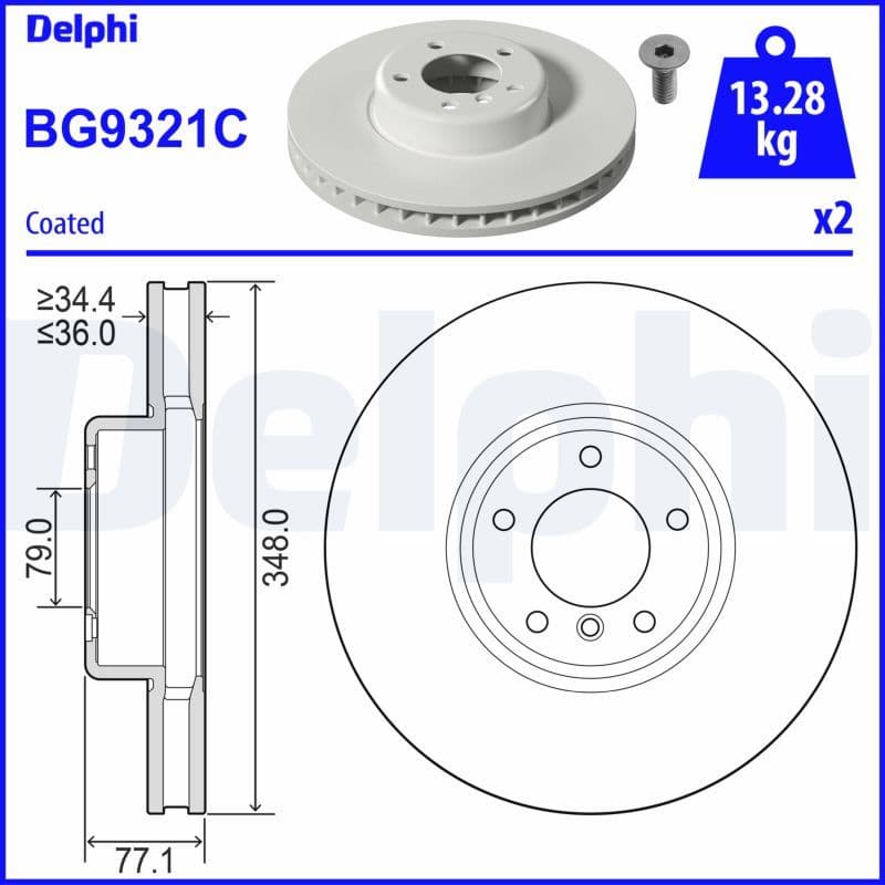 Disc frana DELPHI BG9321C