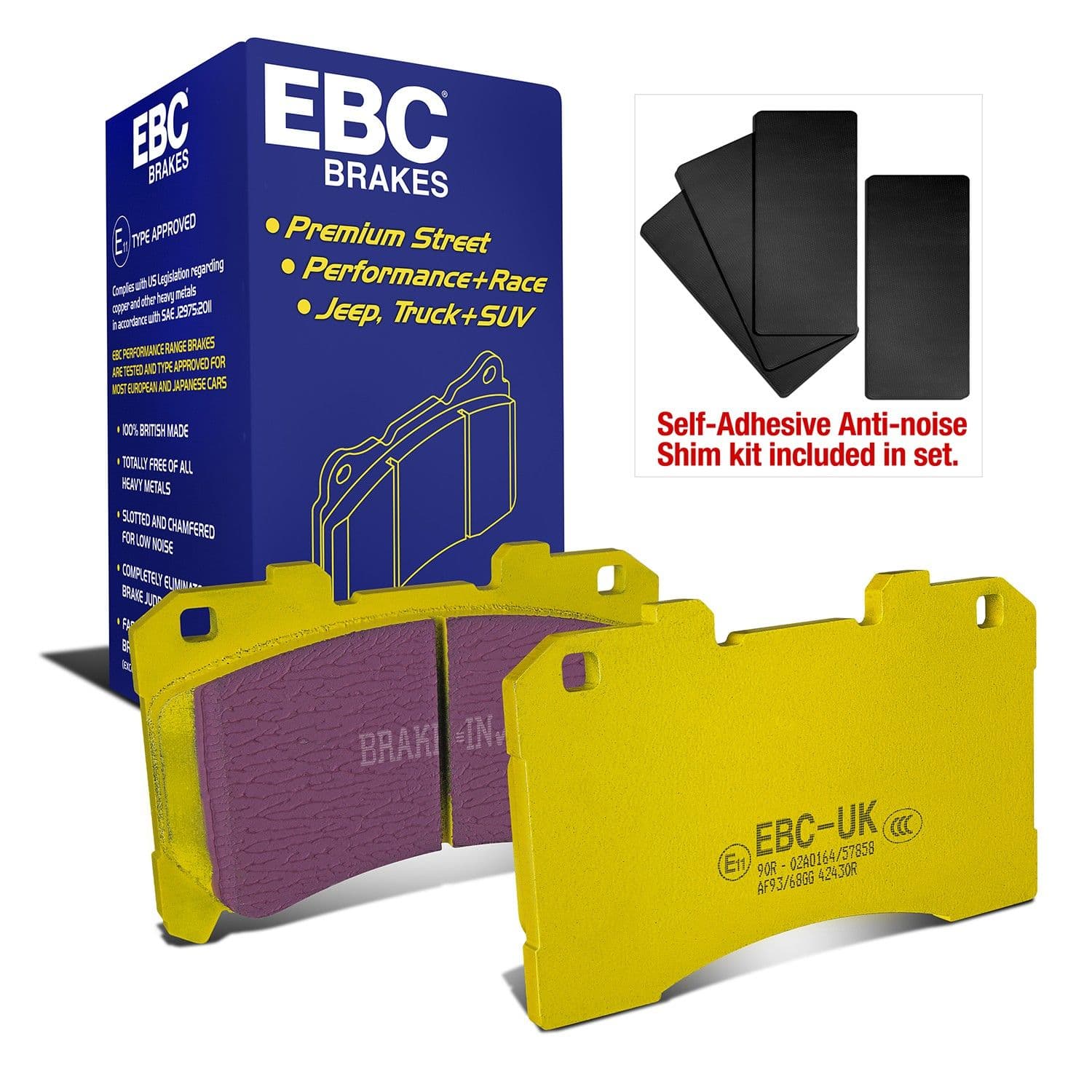 set placute frana,frana disc EBC Brakes Yellowstuff with a stable friction coefficient of DP42430R