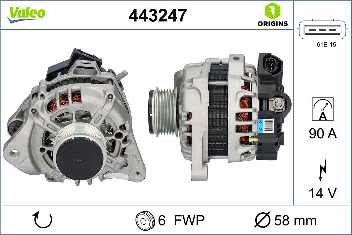 Generator / Alternator VALEO 443247