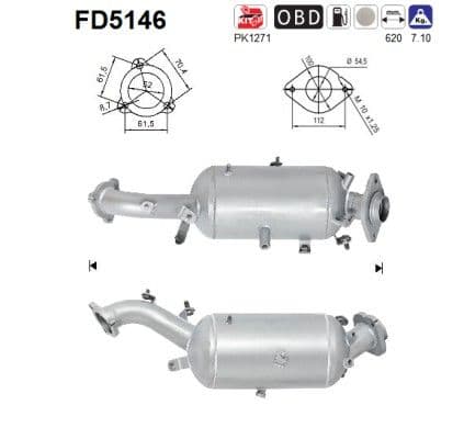 Filtru funingine/particule, sist.de esapament AS FD5146