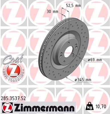 Disc frana ZIMMERMANN SPORT Z 285.3537.52
