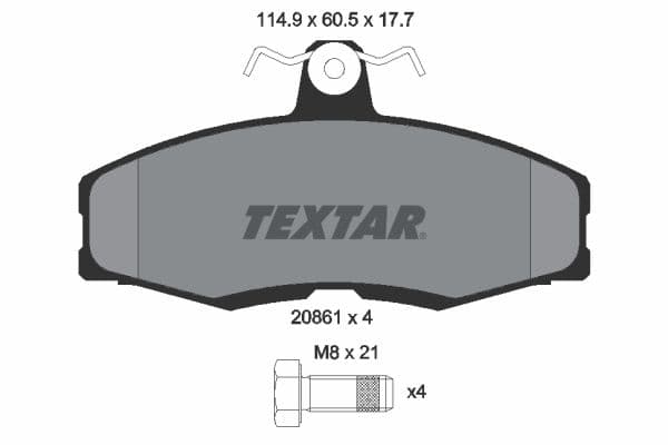 set placute frana,frana disc TEXTAR 2086105