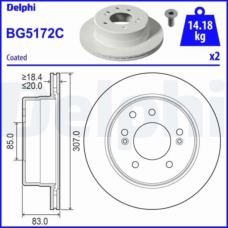 Disc frana DELPHI BG5172C