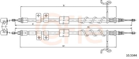 Cablu, frana de parcare COFLE 10.5344