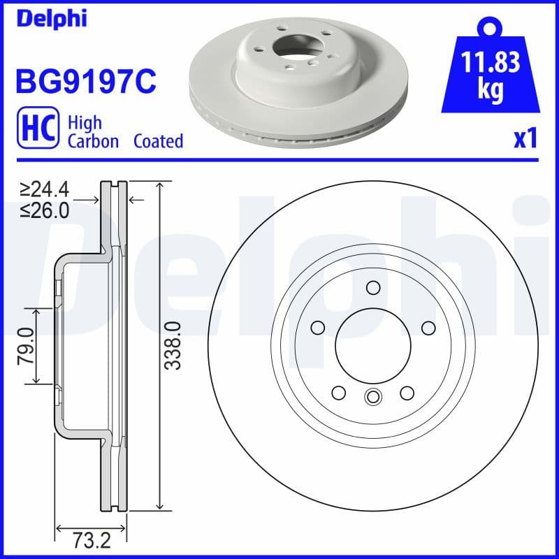 Disc frana DELPHI BG9197C