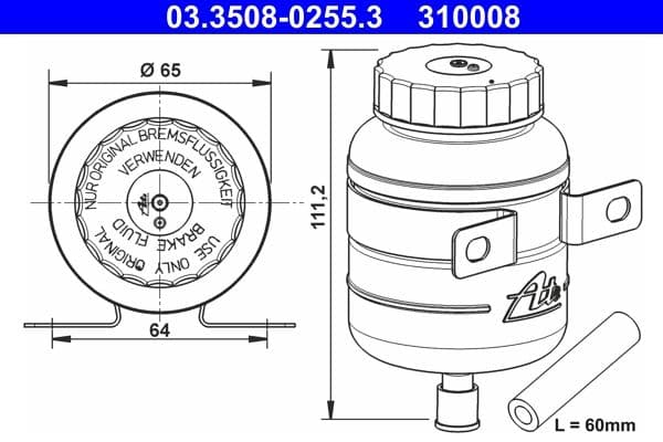 Vas de expansiune, lichid frana ATE 03.3508-0255.3