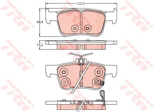 set placute frana,frana disc TRW GDB2252