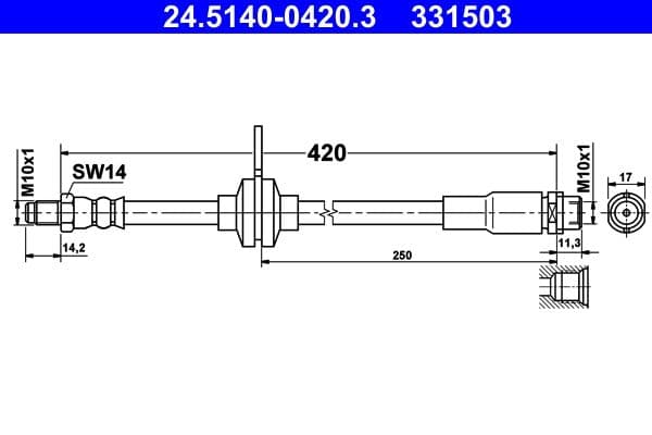 Furtun frana ATE 24.5140-0420.3