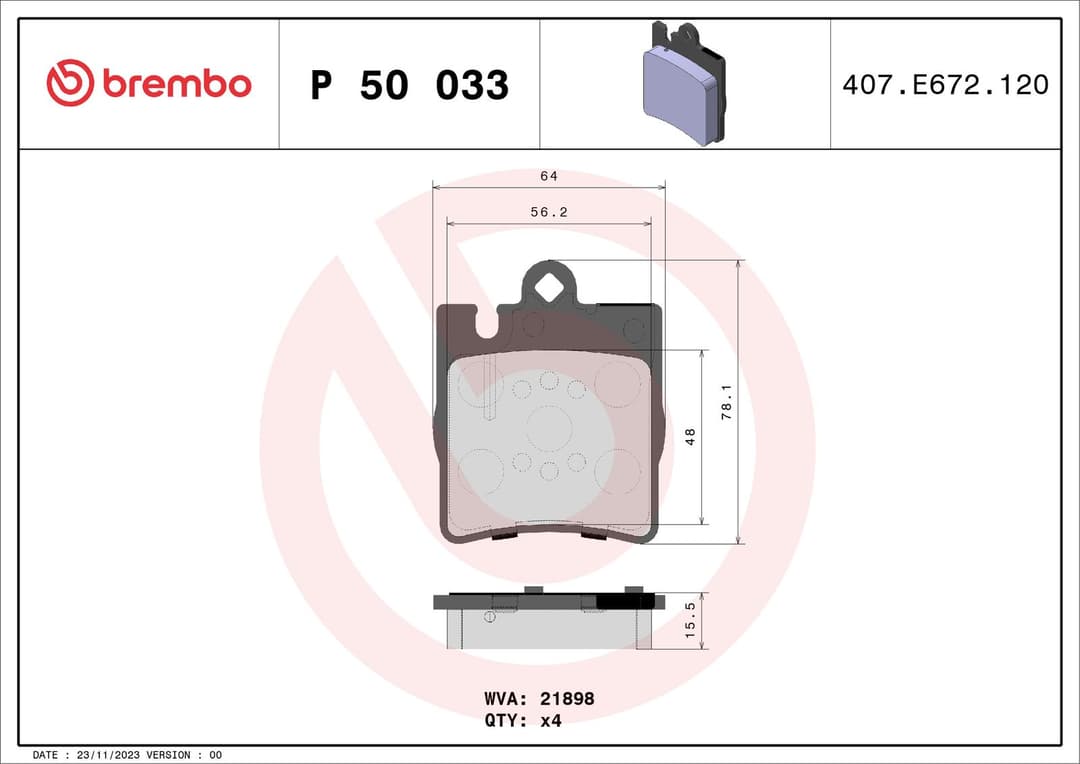 set placute frana,frana disc BREMBO PRIME LINE P 50 033