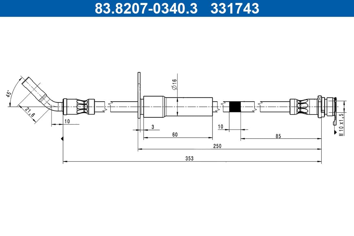 Furtun frana ATE 83.8207-0340.3