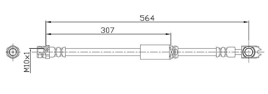 Furtun frana METZGER 4116203