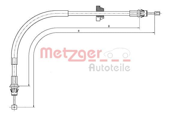 Cablu, frana de parcare METZGER 11.5571