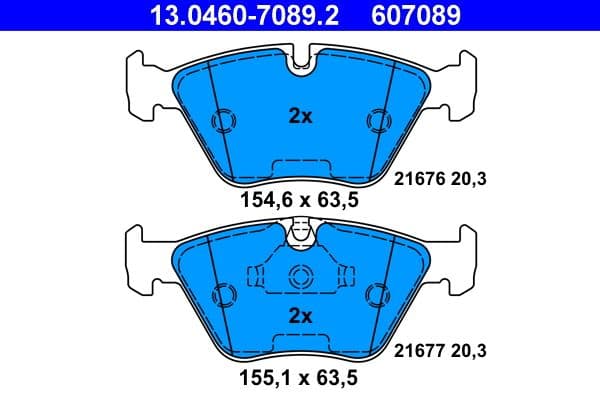 set placute frana,frana disc ATE 13.0460-7089.2