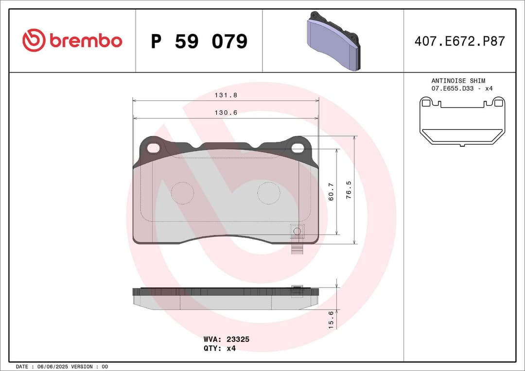 set placute frana,frana disc BREMBO PRIME LINE P 59 079
