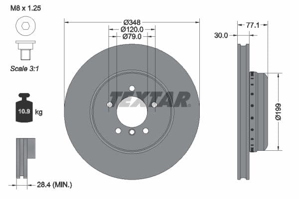 Disc frana TEXTAR PRO+ 92141825