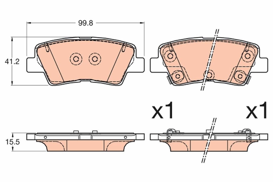 set placute frana,frana disc TRW GDB3594