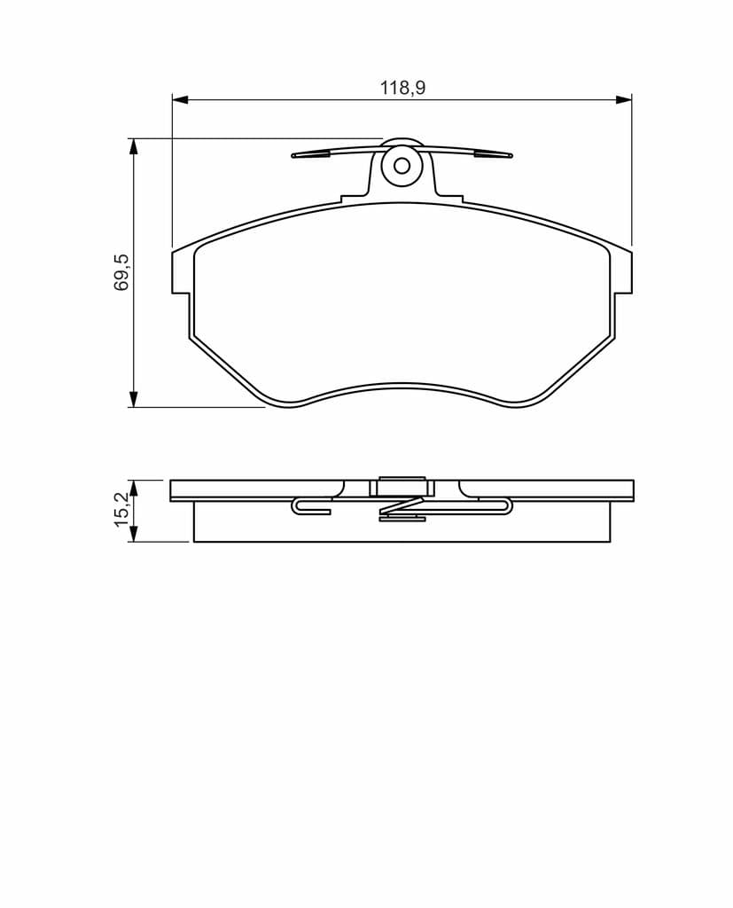 set placute frana,frana disc BOSCH 0 986 495 246