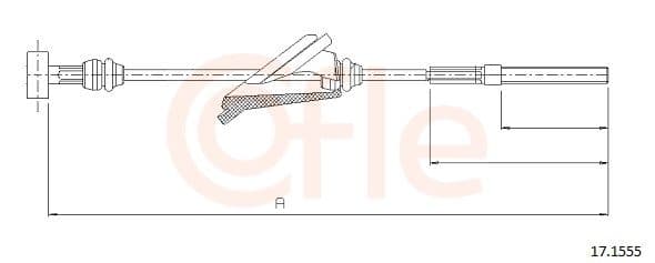 Cablu, frana de parcare COFLE 17.1555