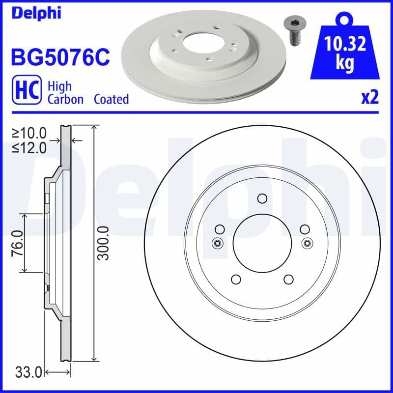Disc frana DELPHI BG5076C